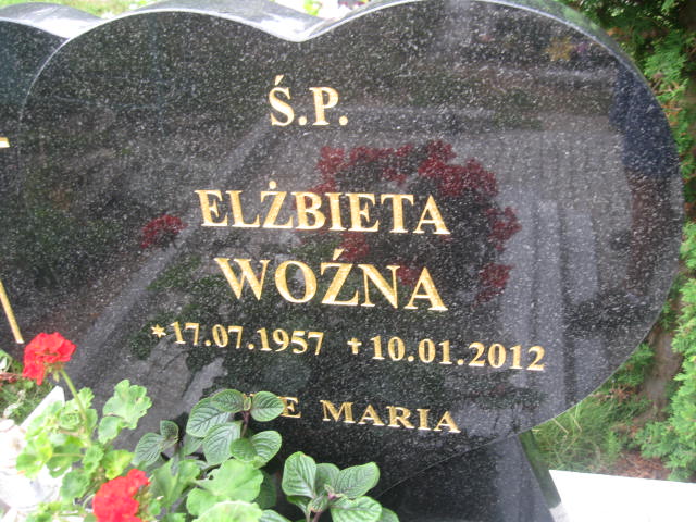Elżbieta Woźna 1957 Elbląg - Grobonet - Wyszukiwarka osób pochowanych