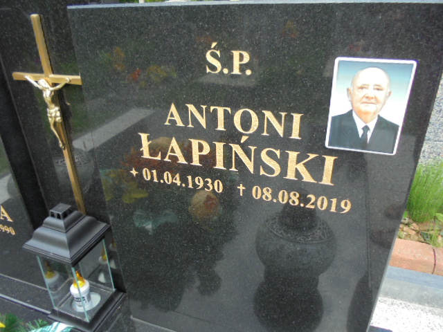 Antoni Łapiński 1930 Elbląg - Grobonet - Wyszukiwarka osób pochowanych