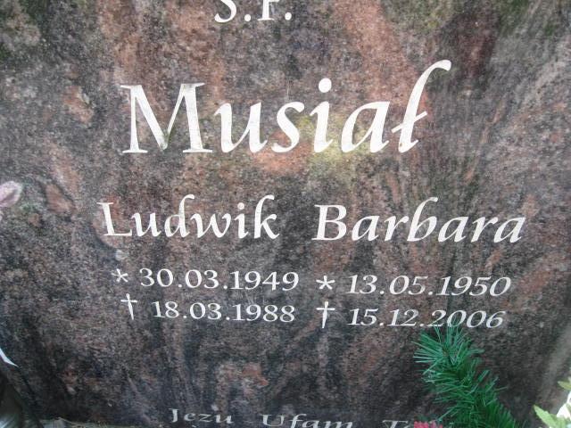 Barbara Musiał 1950 Elbląg - Grobonet - Wyszukiwarka osób pochowanych