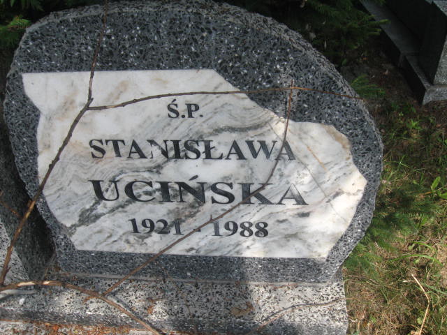 Stanisława Ucińska 1921 Elbląg - Grobonet - Wyszukiwarka osób pochowanych