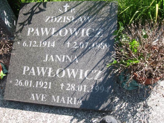 Zdzisław Pawłowicz 1914 Elbląg - Grobonet - Wyszukiwarka osób pochowanych