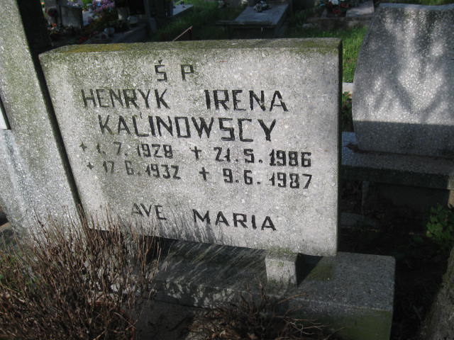 Irena Kalinowska 1928 Elbląg - Grobonet - Wyszukiwarka osób pochowanych
