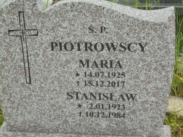 Maria Piotrowska 1925 Elbląg - Grobonet - Wyszukiwarka osób pochowanych