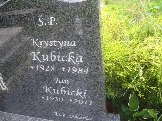 Krystyna Kubicka 1928 Elbląg - Grobonet - Wyszukiwarka osób pochowanych