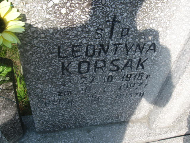 Leontyna Korsak 1918 Elbląg - Grobonet - Wyszukiwarka osób pochowanych