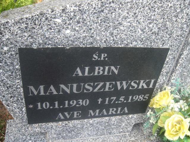 Albin Manuszewski 1930 Elbląg - Grobonet - Wyszukiwarka osób pochowanych