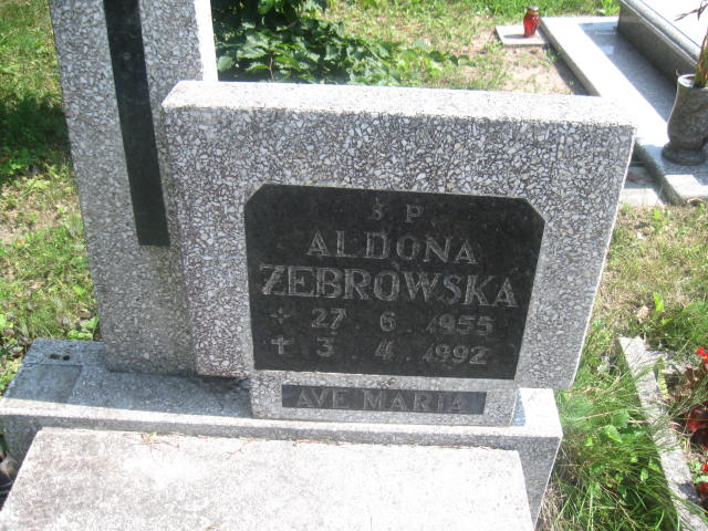 Aldona Żebrowska 1955 Elbląg - Grobonet - Wyszukiwarka osób pochowanych
