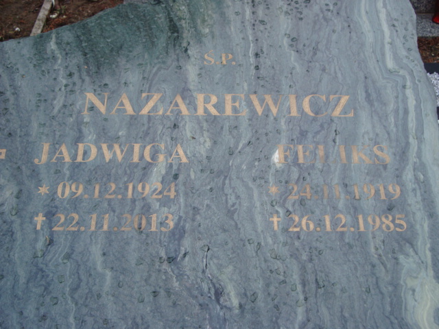 Feliks Nazarewicz 1919 Elbląg - Grobonet - Wyszukiwarka osób pochowanych