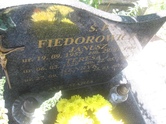 Janusz Fiedorowicz 1957 Elbląg - Grobonet - Wyszukiwarka osób pochowanych