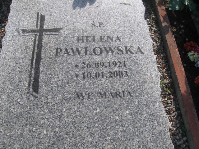 Helena Pawłowska 1921 Elbląg - Grobonet - Wyszukiwarka osób pochowanych