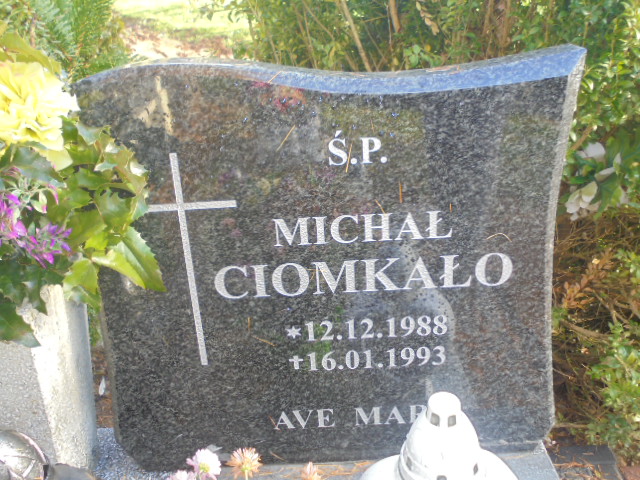 Michał Ciomkało 1988 Elbląg - Grobonet - Wyszukiwarka osób pochowanych