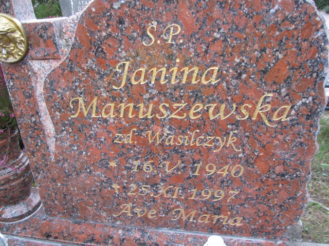 Janina Manuszewska 1940 Elbląg - Grobonet - Wyszukiwarka osób pochowanych