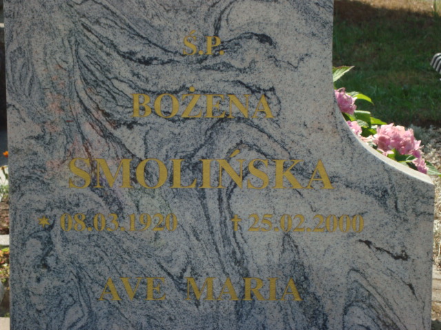 Bożena Smolińska 1920 Elbląg - Grobonet - Wyszukiwarka osób pochowanych