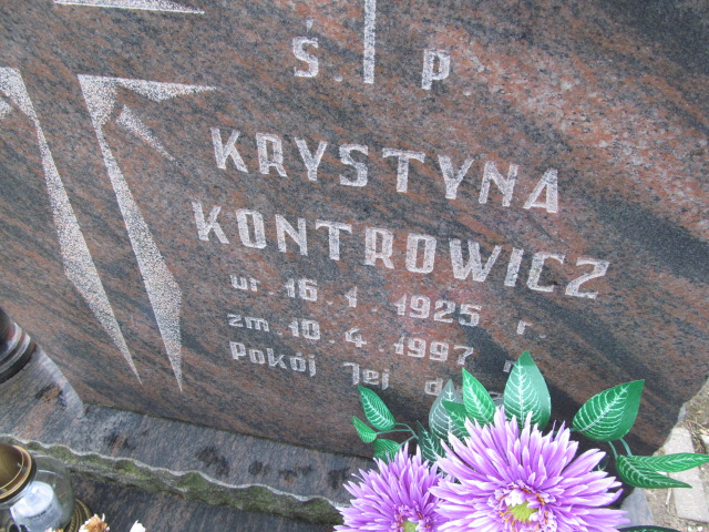 Krystyna Kontrowicz 1925 Elbląg - Grobonet - Wyszukiwarka osób pochowanych