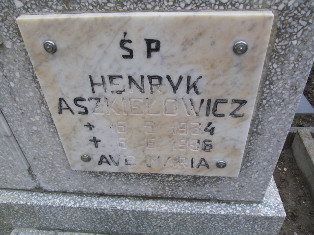 Henryk Aszkiełowicz 1934 Elbląg - Grobonet - Wyszukiwarka osób pochowanych
