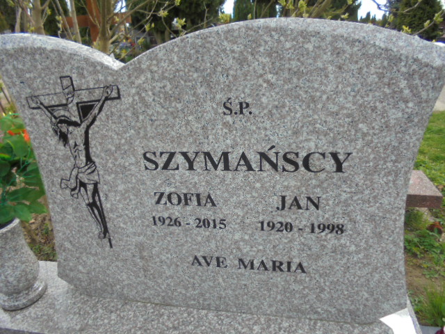 Zofia Szymańska 1926 Elbląg - Grobonet - Wyszukiwarka osób pochowanych
