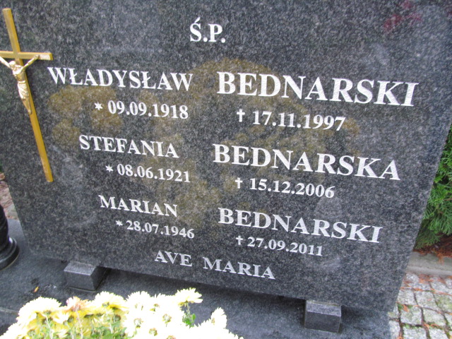 Stefania Bednarska 1921 Elbląg - Grobonet - Wyszukiwarka osób pochowanych