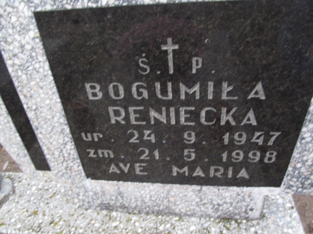 Bogumiła Reniecka 1947 Elbląg - Grobonet - Wyszukiwarka osób pochowanych