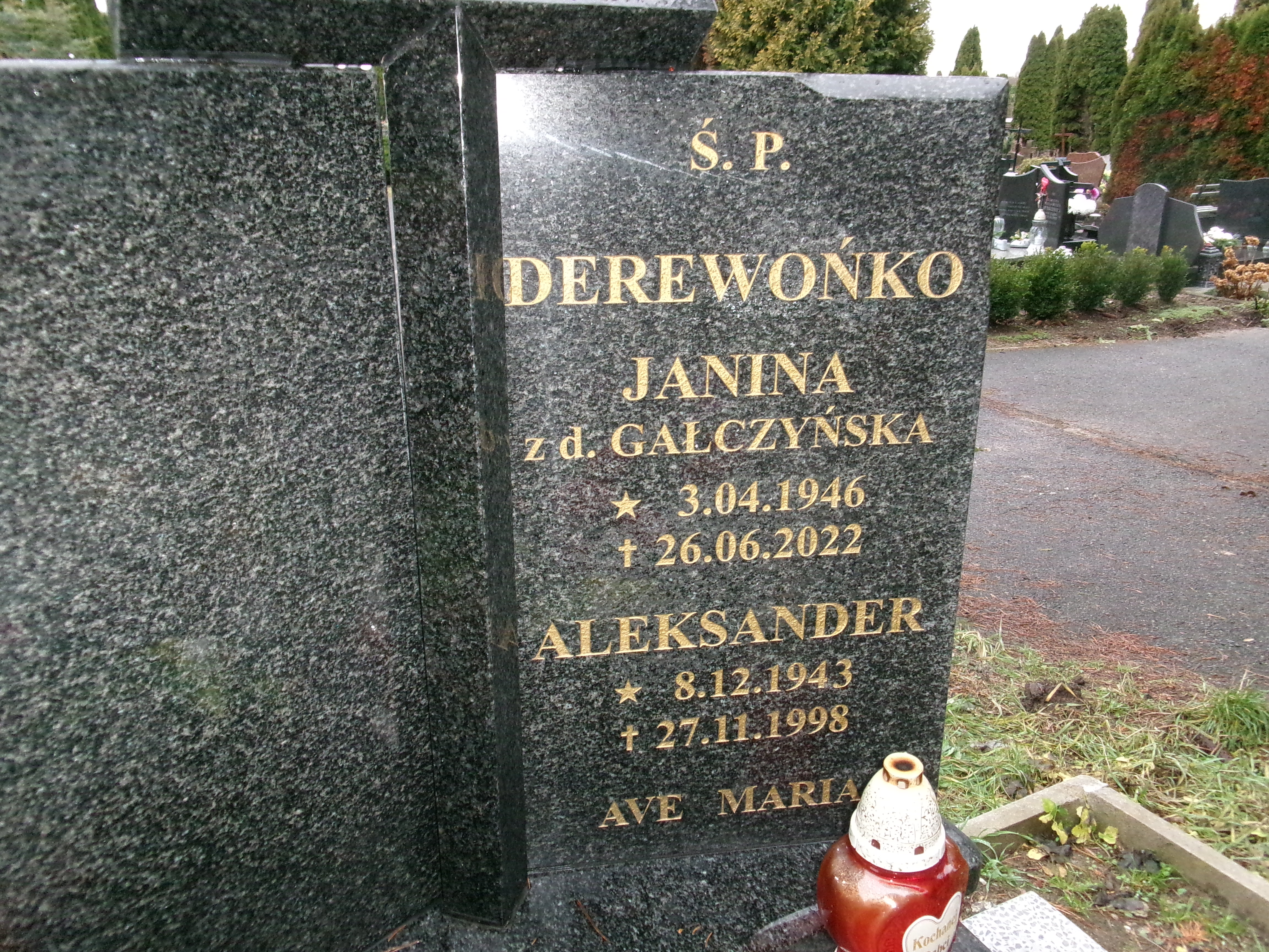 Janina Derewońko 1946 Elbląg - Grobonet - Wyszukiwarka osób pochowanych