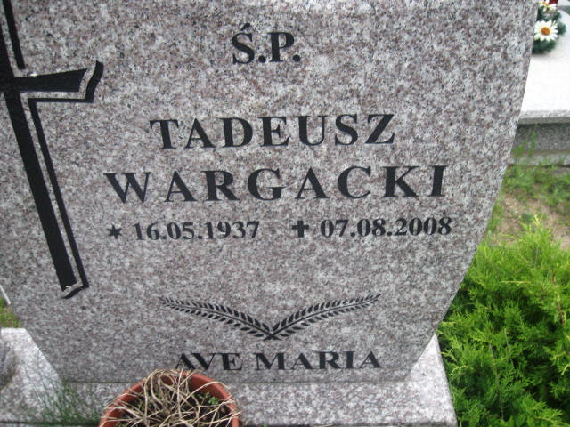 Tadeusz Wargacki 1937 Elbląg - Grobonet - Wyszukiwarka osób pochowanych