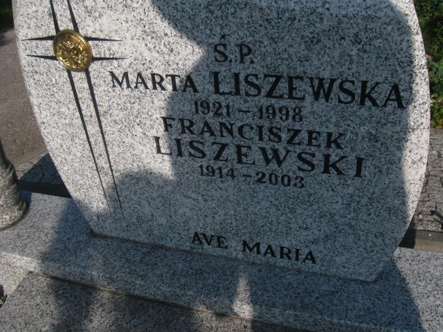 Marta Liszewska 1921 Elbląg - Grobonet - Wyszukiwarka osób pochowanych