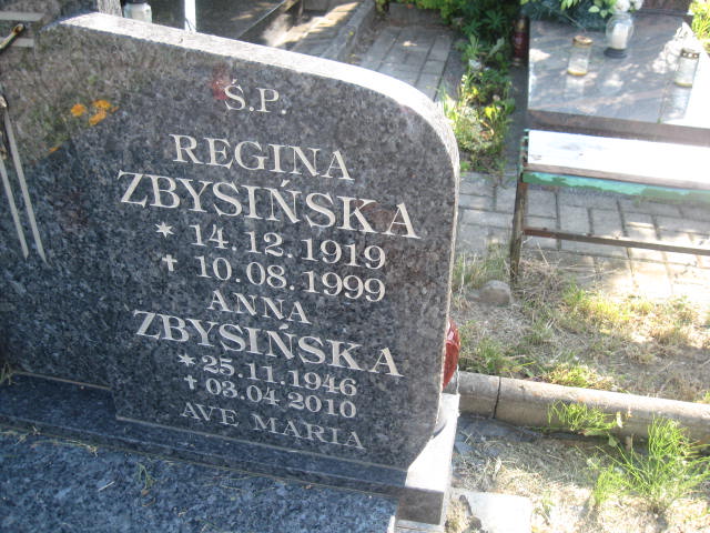 Anna Katarzyna Zbysińska 1946 Elbląg - Grobonet - Wyszukiwarka osób pochowanych