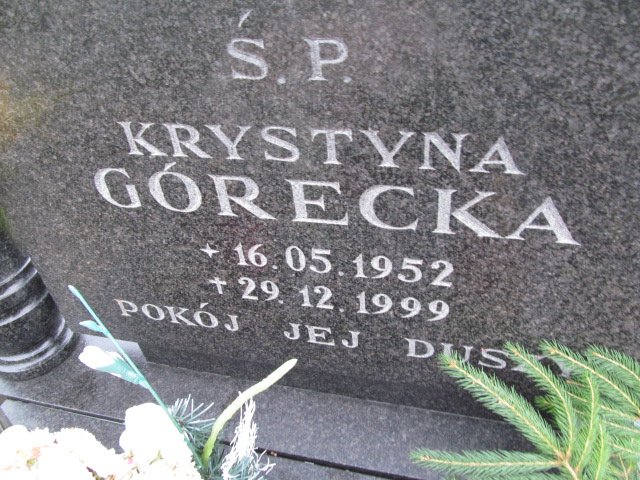 Krystyna Górecka 1952 Elbląg - Grobonet - Wyszukiwarka osób pochowanych