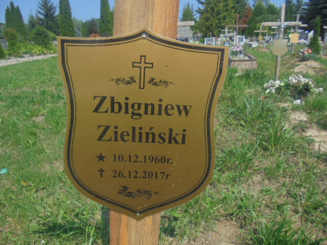 Zbigniew Zieliński 1960 Elbląg - Grobonet - Wyszukiwarka osób pochowanych