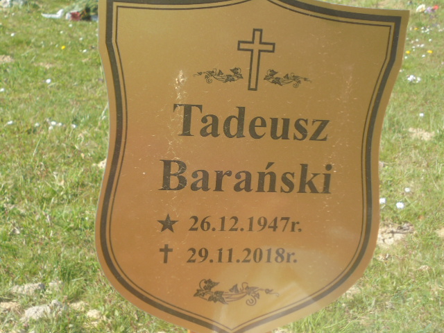 Tadeusz Barański   1947 Elbląg - Grobonet - Wyszukiwarka osób pochowanych