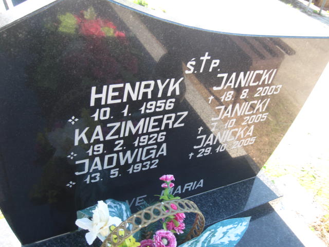 Henryk Janicki 1956 Elbląg - Grobonet - Wyszukiwarka osób pochowanych