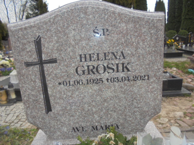 Helena Grosik 1925 Elbląg - Grobonet - Wyszukiwarka osób pochowanych