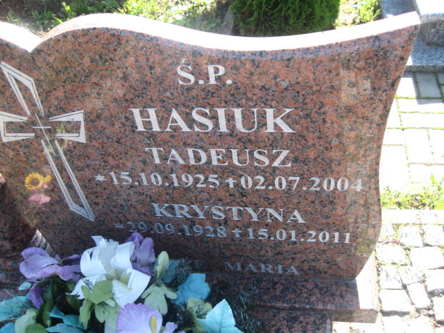 Tadeusz Hasiuk 1925 Elbląg - Grobonet - Wyszukiwarka osób pochowanych