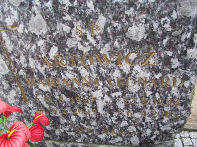 Marianna Artowicz 1927 Elbląg - Grobonet - Wyszukiwarka osób pochowanych