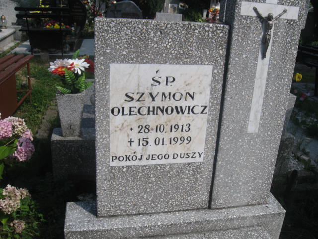 Szymon Olechnowicz 1913 Elbląg - Grobonet - Wyszukiwarka osób pochowanych