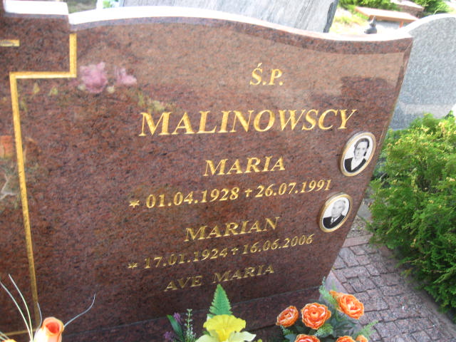 Maria Malinowska 1928 Elbląg - Grobonet - Wyszukiwarka osób pochowanych
