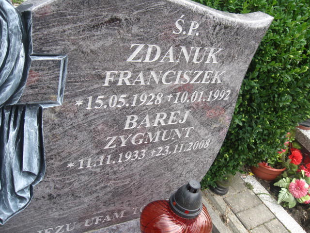 Franciszek Zdanuk 1928 Elbląg - Grobonet - Wyszukiwarka osób pochowanych