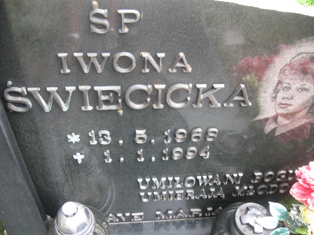 Iwona Święcicka 1968 Elbląg - Grobonet - Wyszukiwarka osób pochowanych