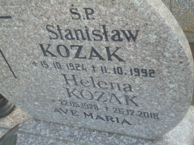 Helena Kozak 1928 Elbląg - Grobonet - Wyszukiwarka osób pochowanych