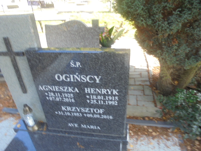 Krzysztof   Henryk Ogiński 1953 Elbląg - Grobonet - Wyszukiwarka osób pochowanych