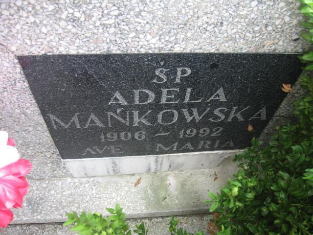 Adela Mańkowska 1906 Elbląg - Grobonet - Wyszukiwarka osób pochowanych