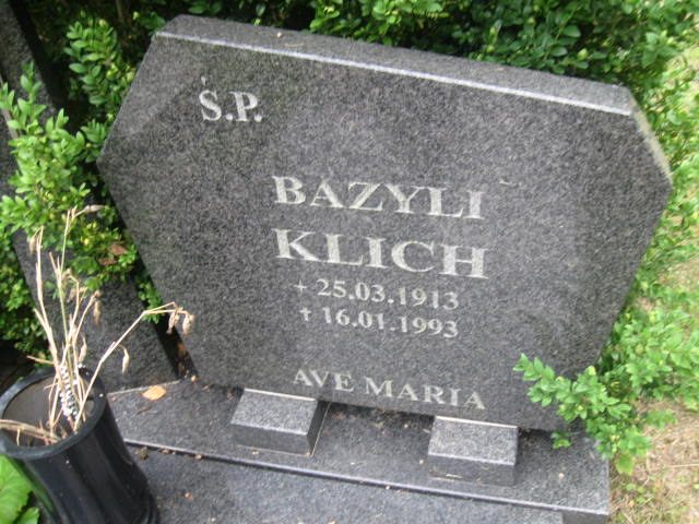 Bazyli Klich 1913 Elbląg - Grobonet - Wyszukiwarka osób pochowanych