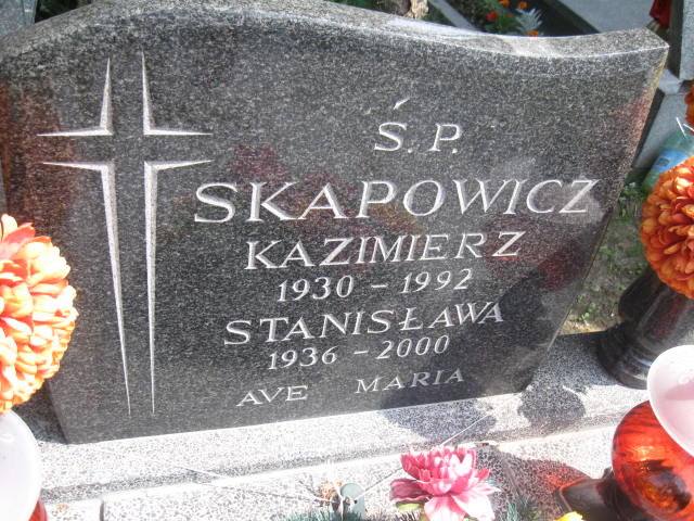 Stanisława Skapowicz 1936 Elbląg - Grobonet - Wyszukiwarka osób pochowanych