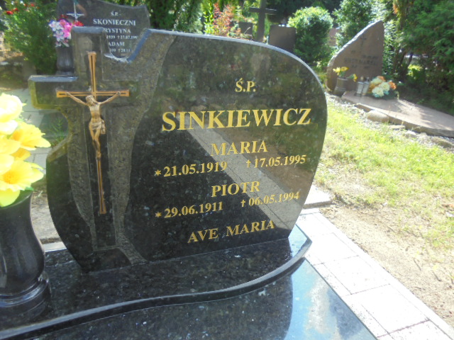 Maria Sinkiewicz 1919 Elbląg - Grobonet - Wyszukiwarka osób pochowanych