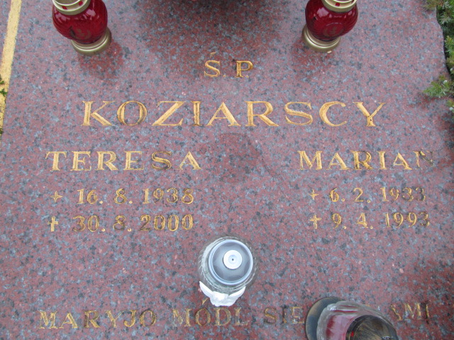 Teresa Koziarska 1938 Elbląg - Grobonet - Wyszukiwarka osób pochowanych
