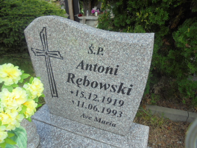 Antoni Rębowski 1919 Elbląg - Grobonet - Wyszukiwarka osób pochowanych
