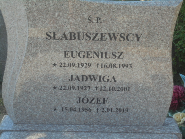 Eugeniusz Słabuszewski 1929 Elbląg - Grobonet - Wyszukiwarka osób pochowanych