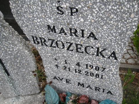 Maria Brzozecka 1907 Elbląg - Grobonet - Wyszukiwarka osób pochowanych