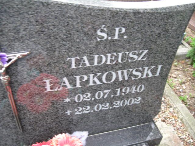 Tadeusz Łapkowski 1940 Elbląg - Grobonet - Wyszukiwarka osób pochowanych