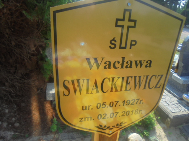 Wacława Swiackiewicz 1927 Elbląg - Grobonet - Wyszukiwarka osób pochowanych