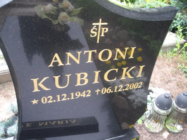 Antoni Kubicki 1942 Elbląg - Grobonet - Wyszukiwarka osób pochowanych